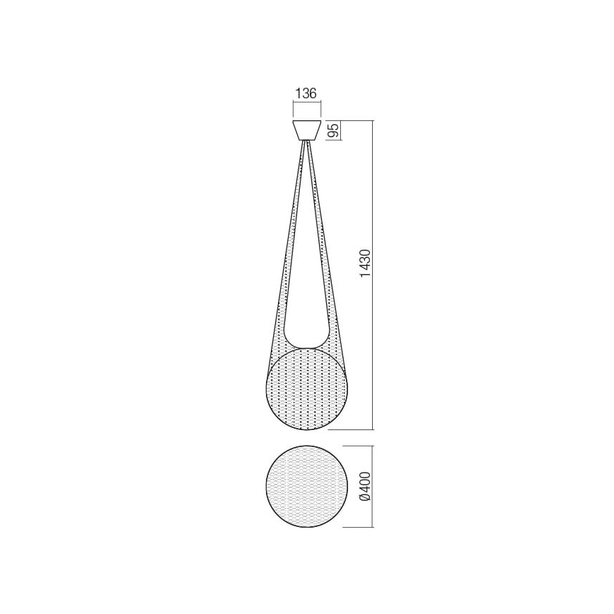 Redo 01-1974 - LED Lühter ALLURIA 1xE27/10W/230V d. 40 cm