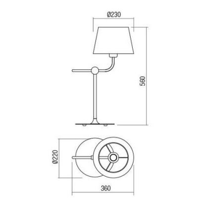 Redo 01-1980 - Laualamp MORRIS 1xE27/42W/230V valge