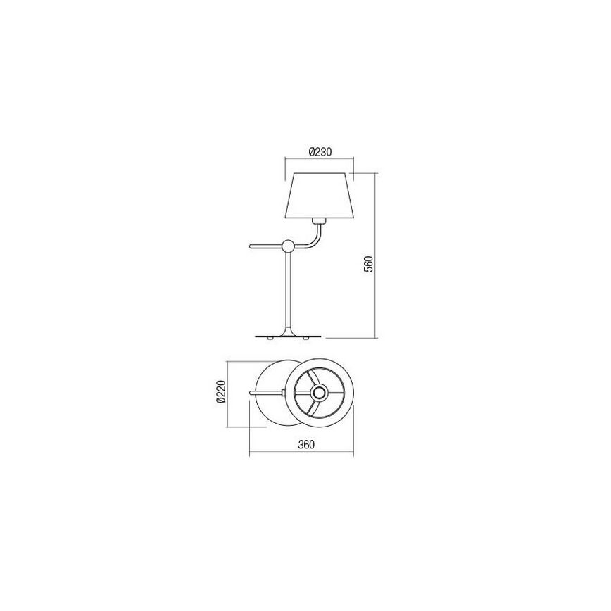 Redo 01-1980 - Laualamp MORRIS 1xE27/42W/230V valge