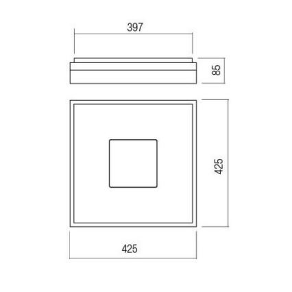 Redo 01-1998 - Hämardatav LED-laelamp MAYA LED/42W/230V 42,5x42,5 cm kuldne