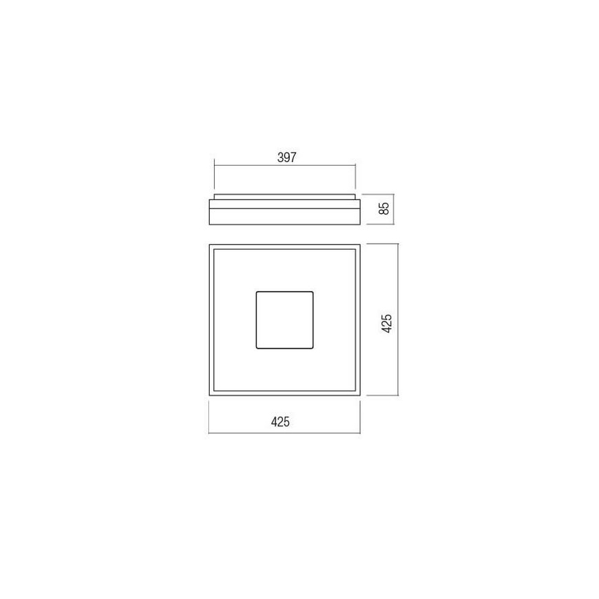 Redo 01-1998 - Hämardatav LED-laelamp MAYA LED/42W/230V 42,5x42,5 cm kuldne