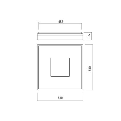 Redo 01-2000 - LED hämardatav laelamp MAYA LED/55W/230V 51x51 cm kuldne