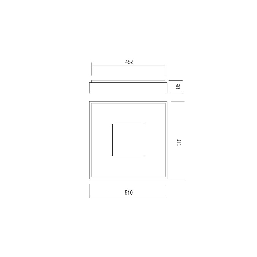 Redo 01-2000 - LED hämardatav laelamp MAYA LED/55W/230V 51x51 cm kuldne