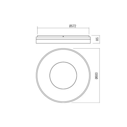 Redo 01-2004 - Hämardatav LED-laelamp MAYA LED/75W/230V, läbimõõt 60 cm, kuldne