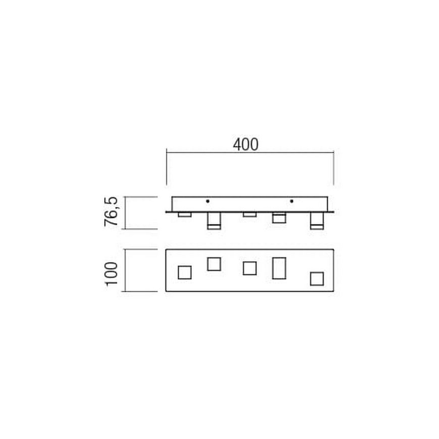 Redo 01-2013 - LED Laevalgusti PIXEL LED/15W/230V 3000K 40x10 cm must