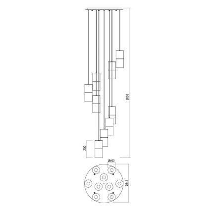 Redo 01-2027 - Lühter IWI 9xE27/42W/230V must