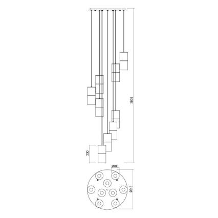 Redo 01-2027 - Lühter IWI 9xE27/42W/230V must