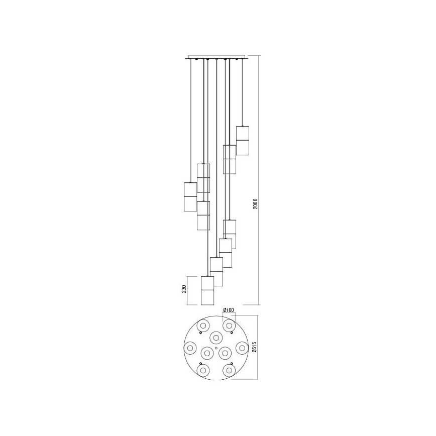 Redo 01-2027 - Lühter IWI 9xE27/42W/230V must