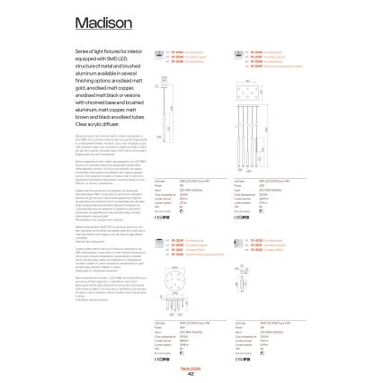 Redo 01-2033 - LED Seinavalgusti MADISON 4xLED/4W/230V kuldne