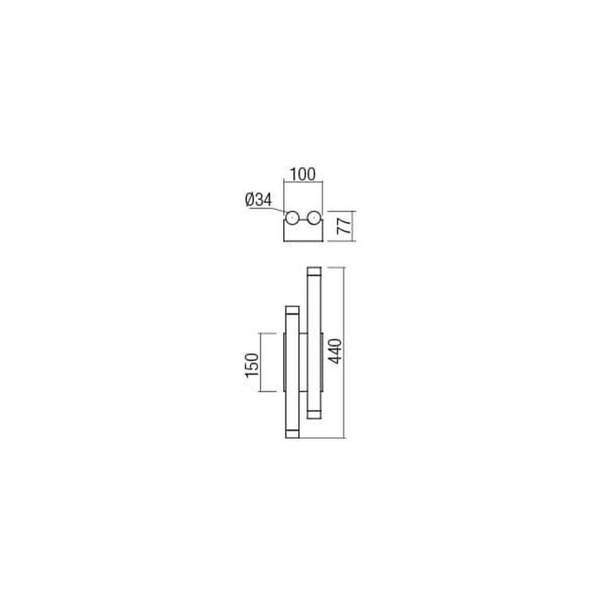 Redo 01-2035 - LED Seinavalgusti MADISON 4xLED/4W/230V must