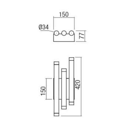 Redo 01-2037 - LED Seinavalgusti MADISON 6xLED/4W/230V vask