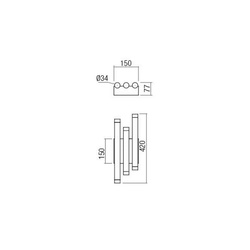 Redo 01-2038 - LED Seinavalgusti MADISON 6xLED/4W/230V must