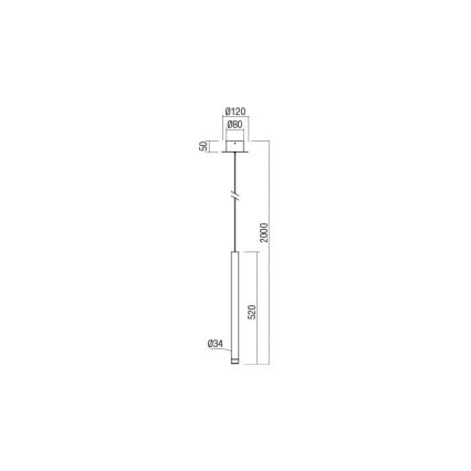 Redo 01-2043 - LED Lühter MADISON LED/4W/230V kuldne