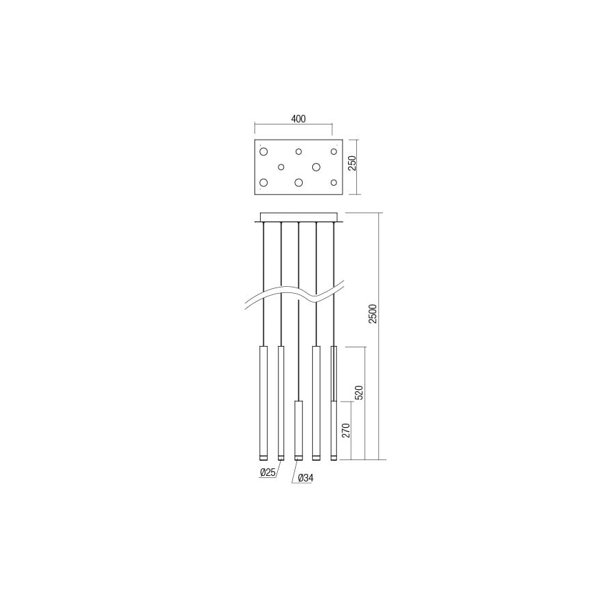Redo 01-2049 - LED Lühter MADISON 8xLED/4W/230V läikiv kroom/must/vask