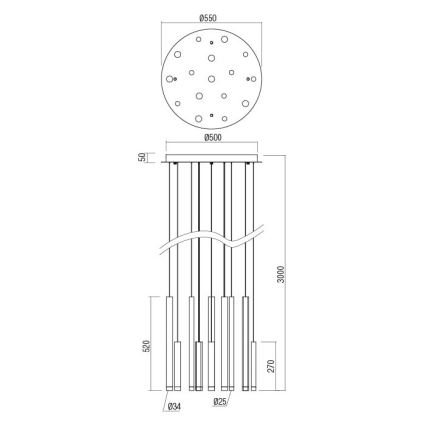 Redo 01-2058 - LED Lühter MADISON 16xLED/4W/230V kuldne