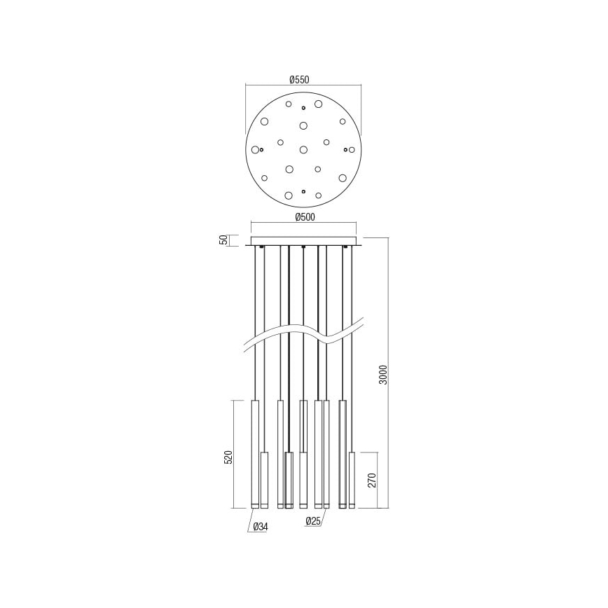 Redo 01-2059 - LED Lühter MADISON 16xLED/4W/230V vask
