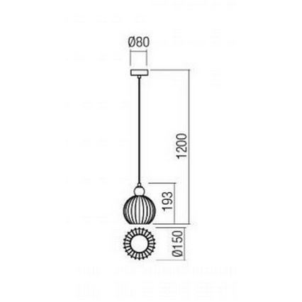Redo 01-2063 - Lühter PLUMEN 1x/E14/40W/230V d. 15 cm hall