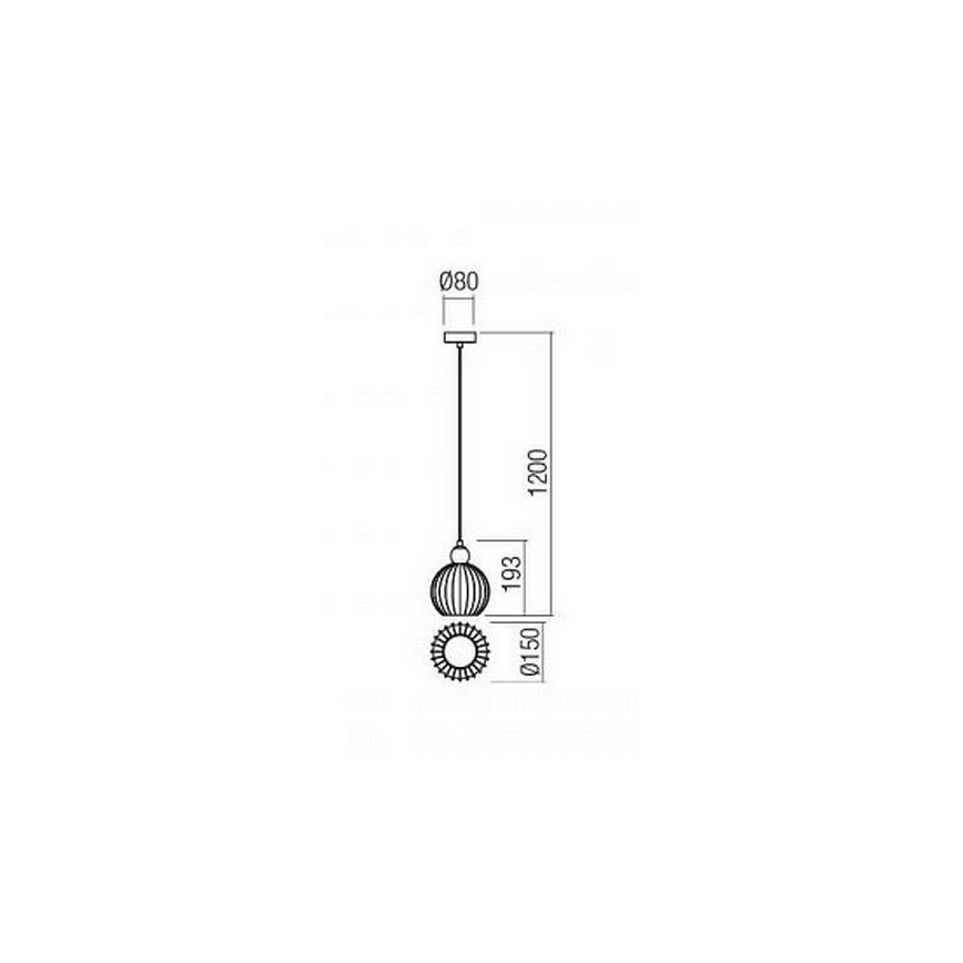 Redo 01-2063 - Lühter PLUMEN 1x/E14/40W/230V d. 15 cm hall
