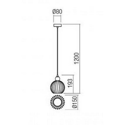 Redo 01-2064 - Lühter PLUMEN 1xE14/40W/230V d. 15 cm vask