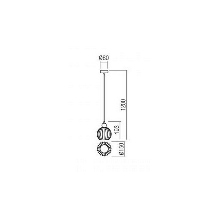 Redo 01-2064 - Lühter PLUMEN 1xE14/40W/230V d. 15 cm vask