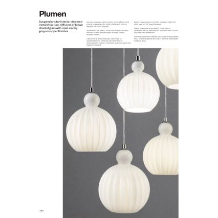 Redo 01-2064 - Ripatsvalgusti juhtmega PLUMEN 1xE14/42W/230V Ø 15 cm vask