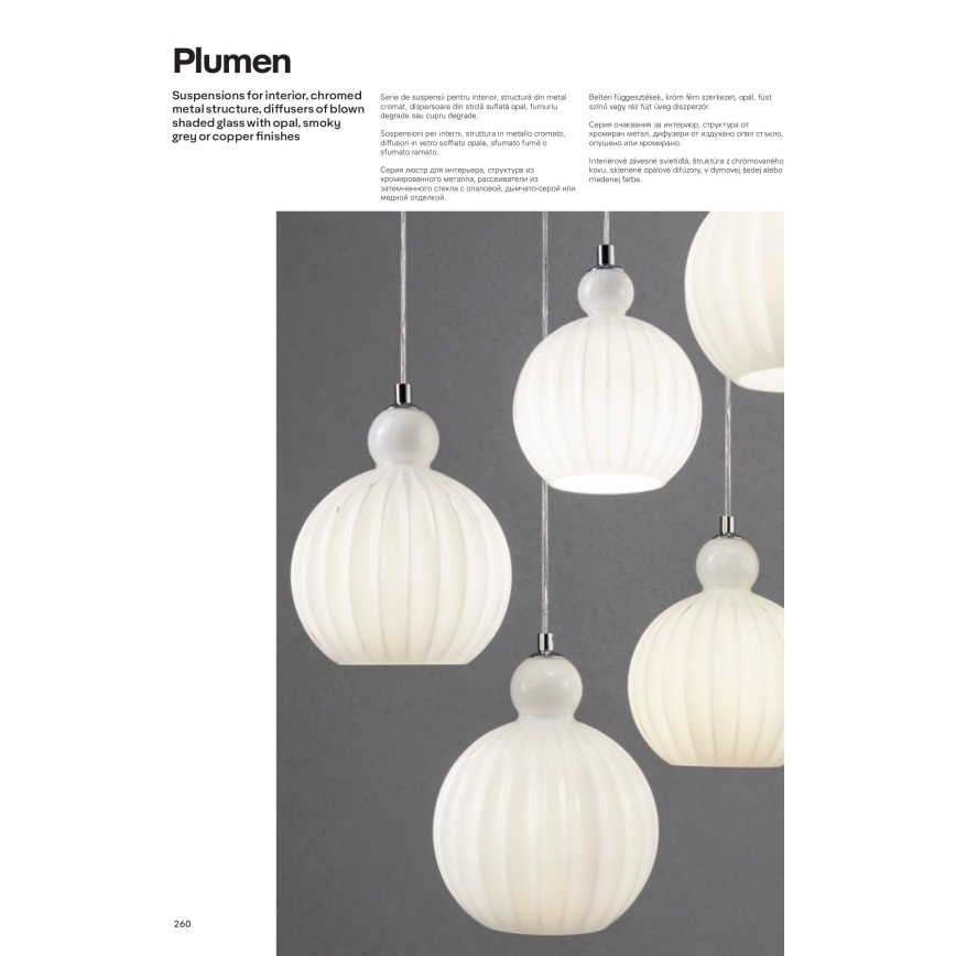 Redo 01-2064 - Ripatsvalgusti juhtmega PLUMEN 1xE14/42W/230V Ø 15 cm vask