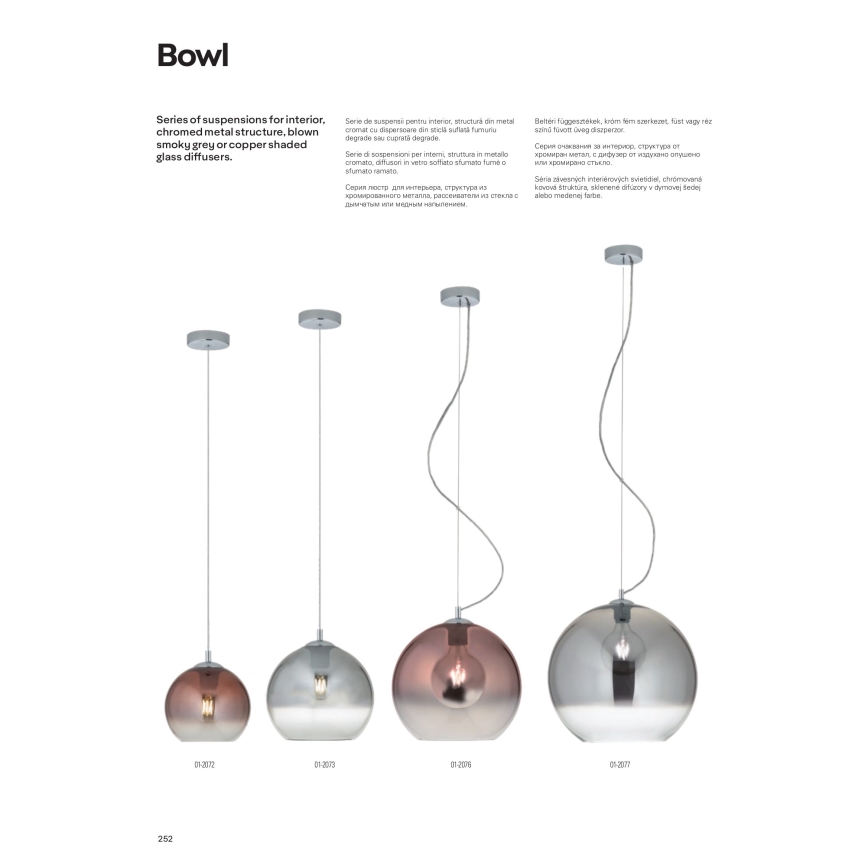 Redo 01-2076 - Lühter BOWL 1xE27/42W/230V d. 30 cm vask