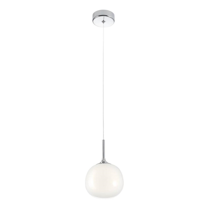 Redo 01-2081 - Kaabliga rippvalgusti KIWI 1xG9/40W/230V läbimõõt 12 cm läikiv kroom/valge