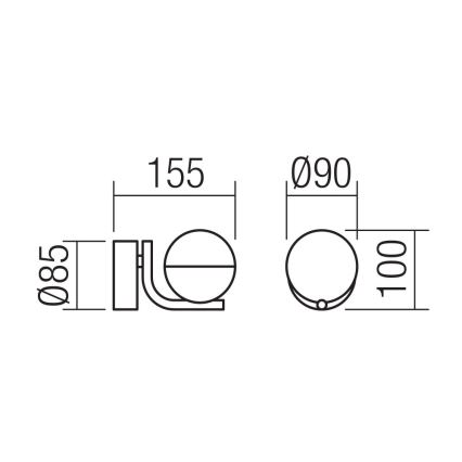 Redo 01-2125 - LED Seinavalgusti LUMO LED/6W/230V valge