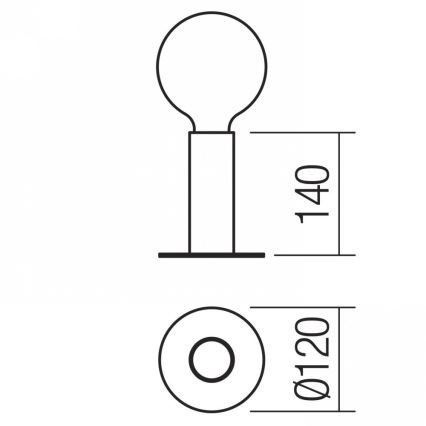 Redo 01-2131 - Puutetundlik laualamp RIVET 1xE27/42W/230V vask