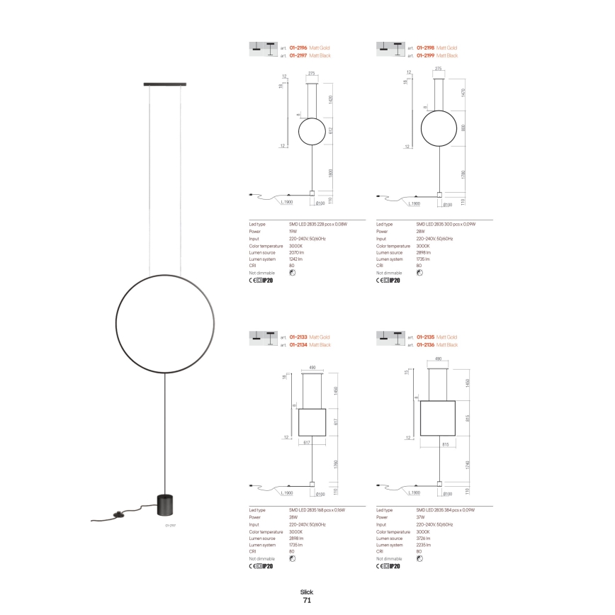 Redo 01-2134 - LED Põrandalamp SLICK LED/28W/230V must