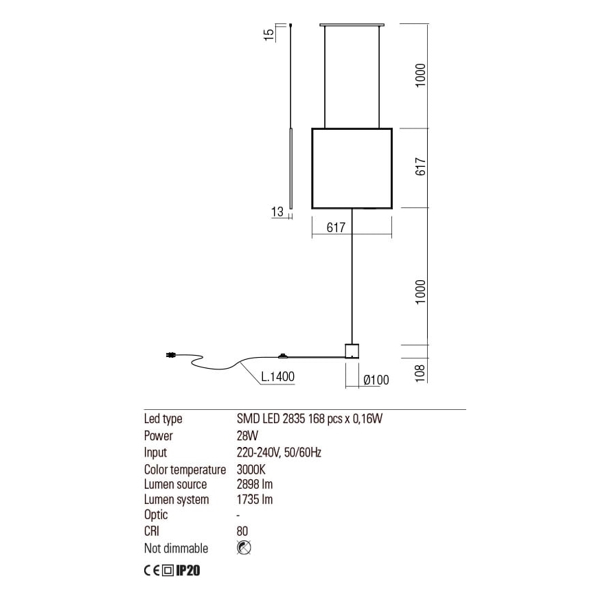 Redo 01-2134 - LED Põrandalamp SLICK LED/28W/230V must