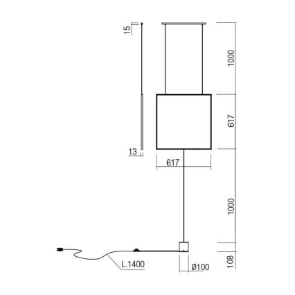 Redo 01-2134 - LED Põrandalamp SLICK LED/28W/230V must