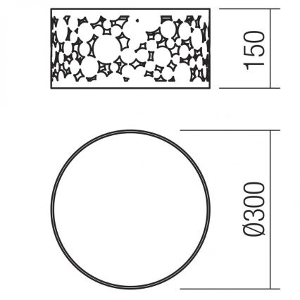 Redo 01-2138 - Laevalgusti MELIA 2xE27/42W/230V d. 30 cm