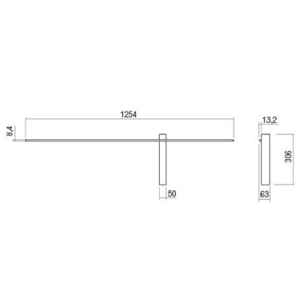 Redo 01-2200 - LED seinavalgusti TANGENT LED/14W/230V valge