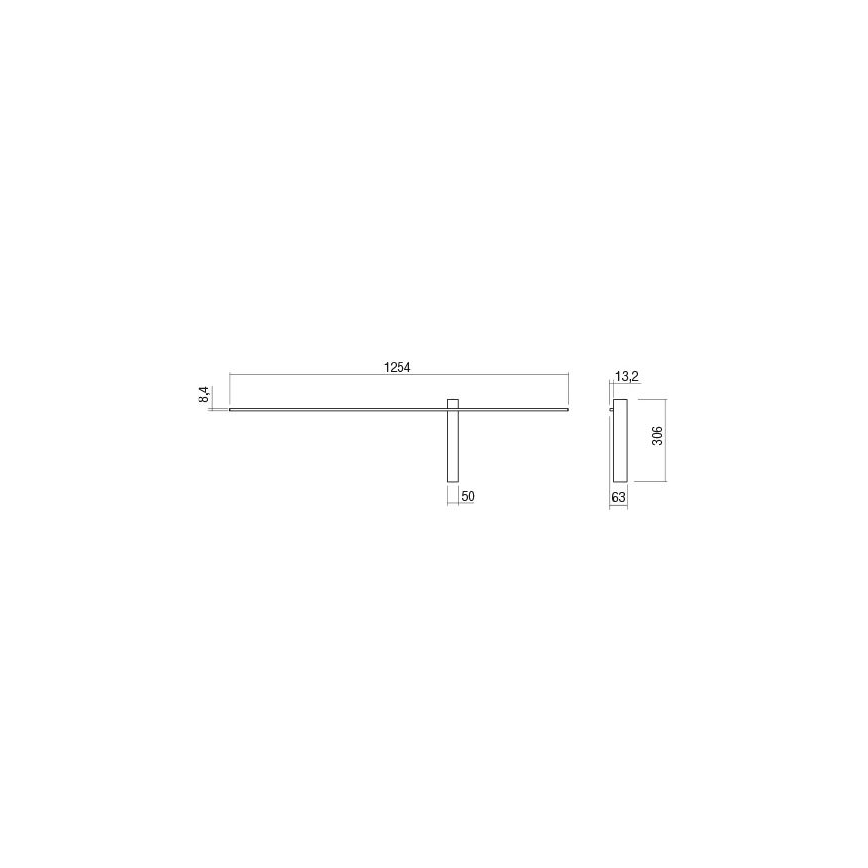Redo 01-2201 - TANGENT LED seinavalgusti LED/14W/230V must