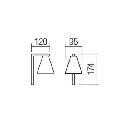 Redo 01-2216 - Seinavalgusti ZUMA 1xGU10/15W/230V must/kuldne