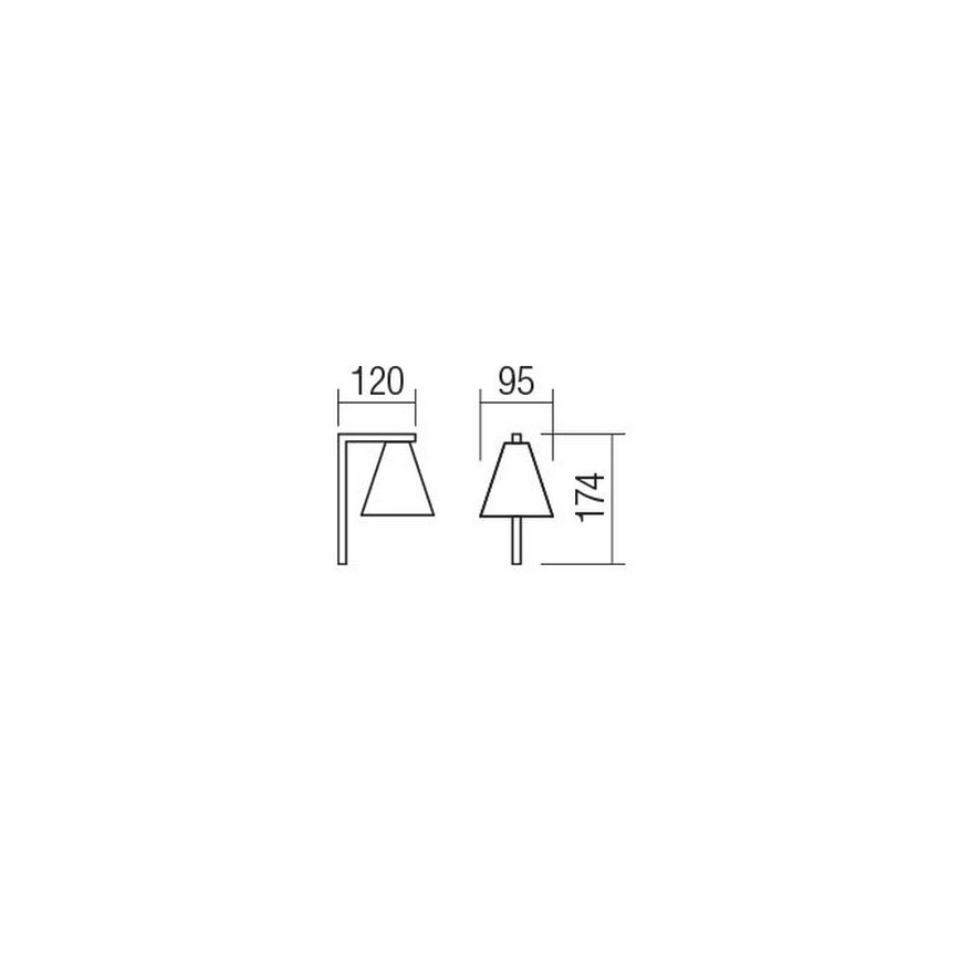 Redo 01-2216 - Seinavalgusti ZUMA 1xGU10/15W/230V must/kuldne