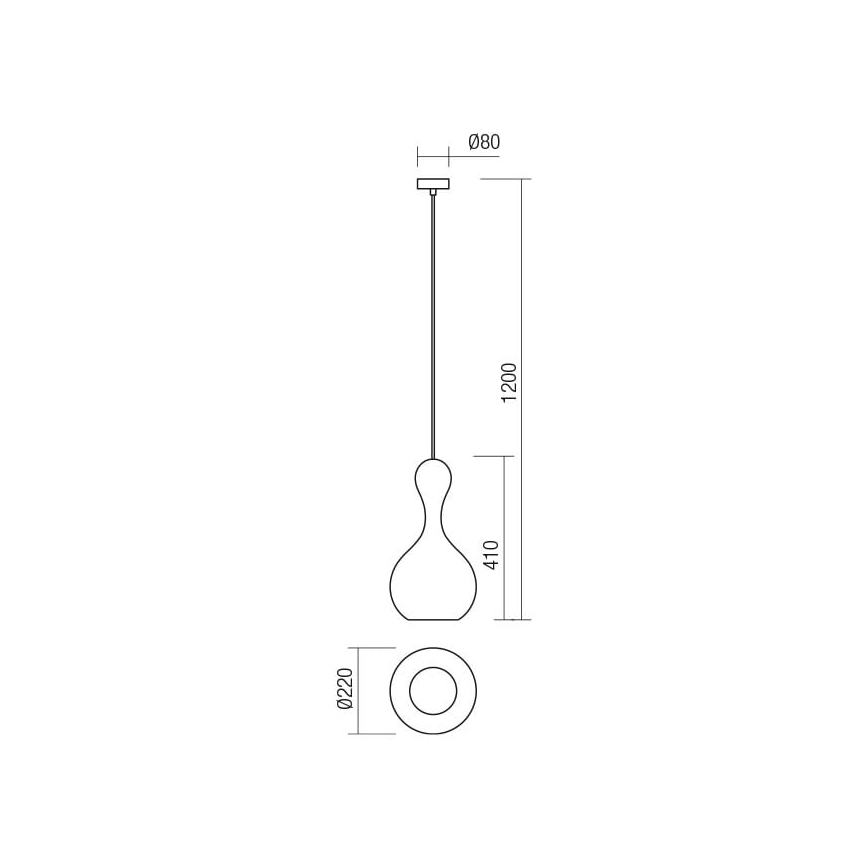 Redo 01-2260 - Lühter LOB 1xE27/42W/230V d. 22 cm vask