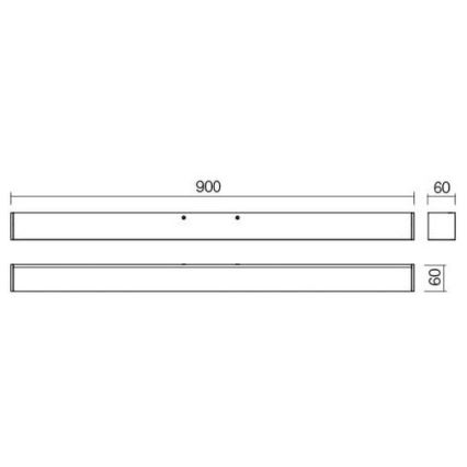 Redo 01-2328 - THELA LED vannitoa peegli valgustus LED/25W/230V 90 cm CRI 90 IP44 läikiv kroom