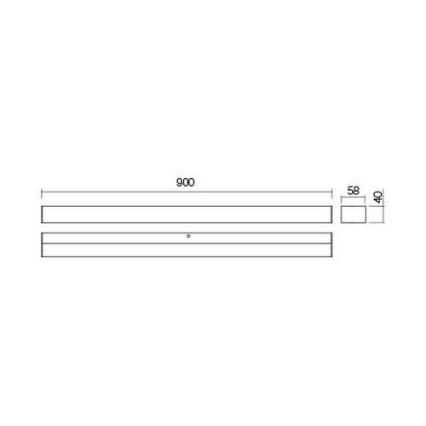 Redo 01-2330 - LED-valgustusega vannitoapeegel TASK LED/18W/230V 90 cm CRI 90 IP44 läikiv kroom