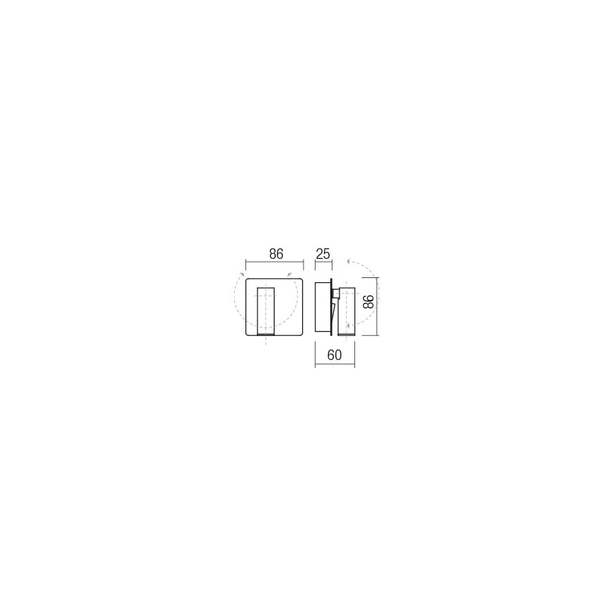 Redo 01-2338 - LED Kohtvalgusti seinale TOMIX LED/3,2W/230V valge