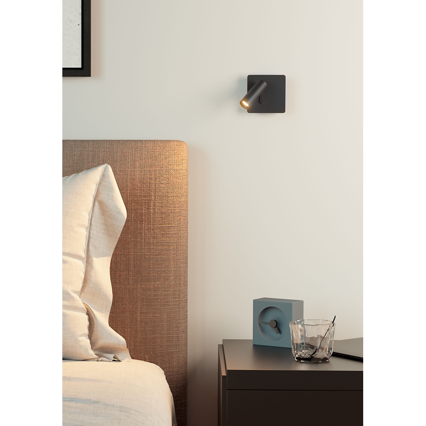 Redo 01-2340 - LED Kohtvalgusti seinale TOMIX LED/3,2W/230V must