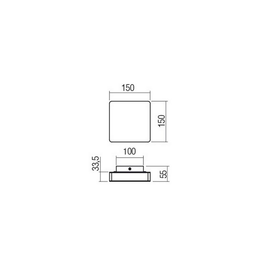 Redo 01-2384 - LED-seinavalgusti TABLET LED/11W/230V 3000K CRI 90 must