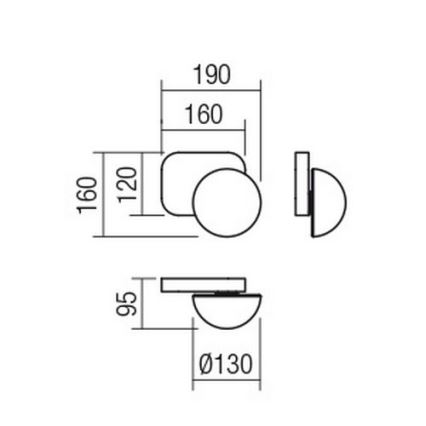 Redo 01-2469 - Seinavalgusti LUMIEN 1xG9/10W/230V kuldne/valge