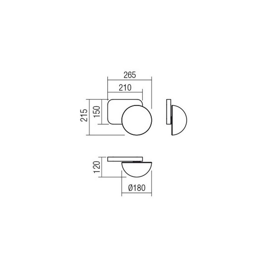 Redo 01-2470 - Seinavalgusti LUMIEN 1xG9/10W/230V kuldne/valge
