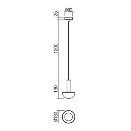 Redo 01-2474 - Rippvalgusti kaabliga LUMIEN 1xG9/10W/230V läbimõõt 13 cm kuldne/valge