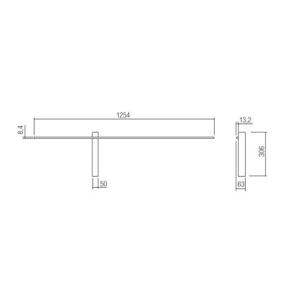 Redo 01-2479 - TANGENT LED seinavalgusti 14W/230V, valge