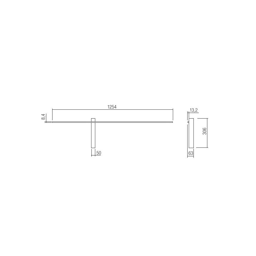Redo 01-2479 - TANGENT LED seinavalgusti 14W/230V, valge