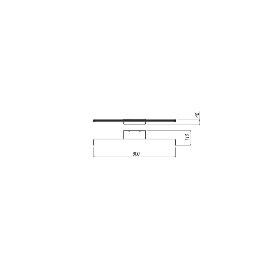 Redo 01-2504 - LED Peeglivalgustus vannituppa BARRIO LED/17,25W/230V 60 cm CRI 90 IP44 must